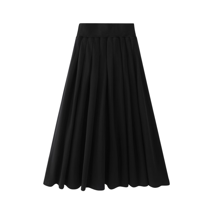 NO-1722-3 Long Skirt - BLACK