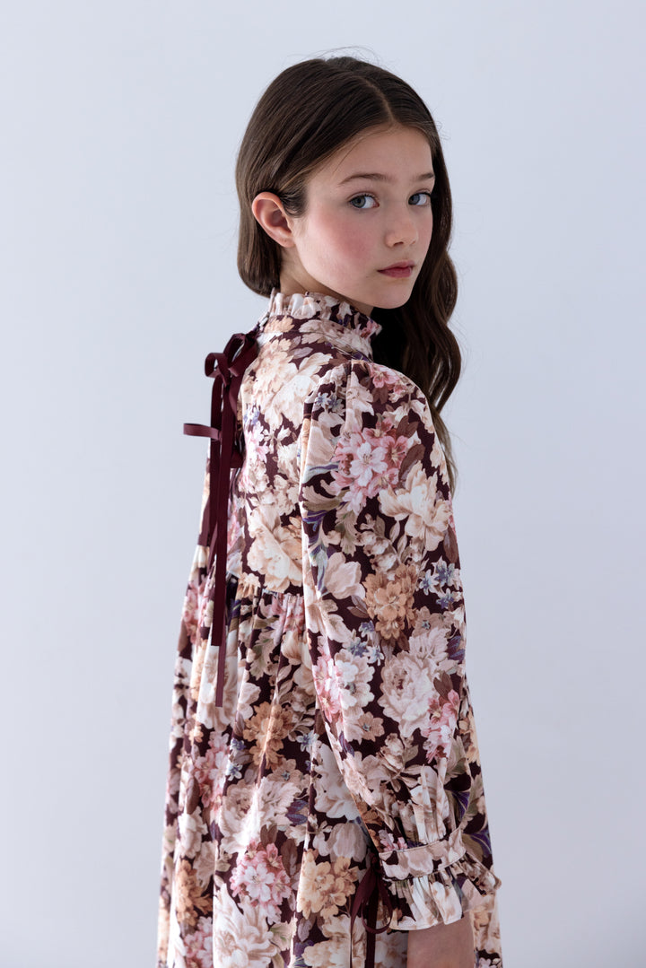1477 Winter Bloom Cord Dress - Winter Bloom