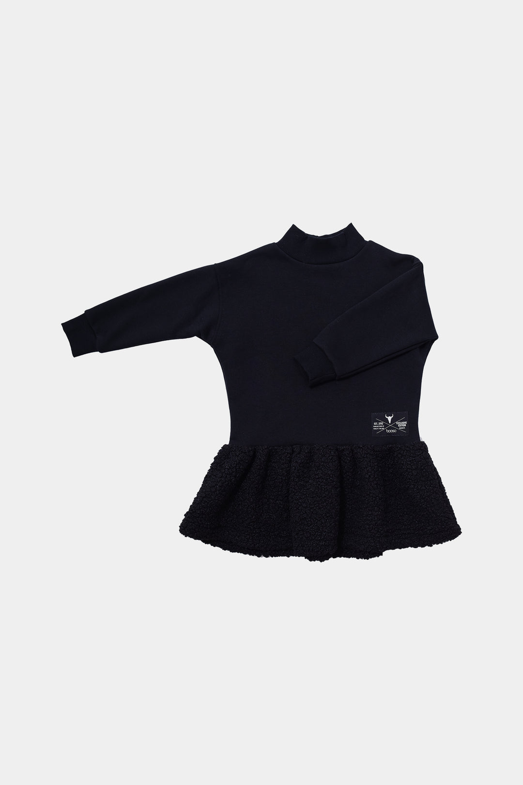 212 Sukienka WARM TEDDY DRESS - BLACK