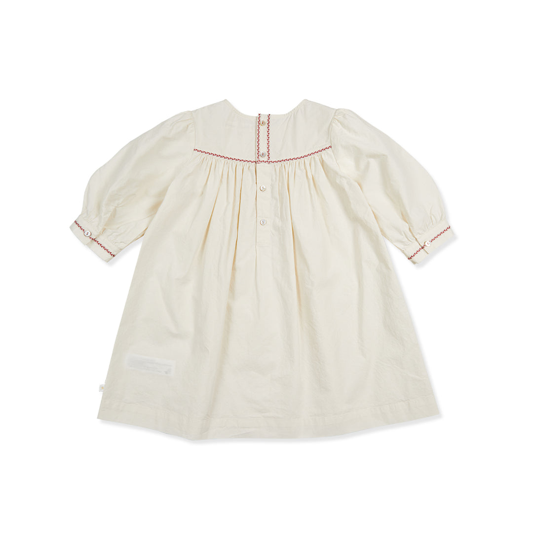 BNG24S13012-Cream Sage Lining Dress
