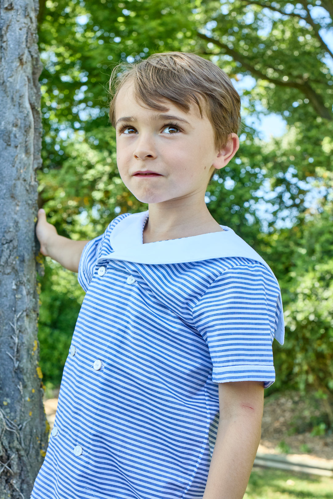 36242-TR043 SHIRTS - NAVY BLUE STRIPES