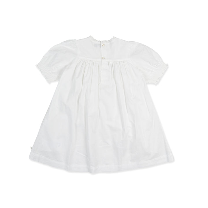 BNG24S13001-Off White Belle Pintuck Dress