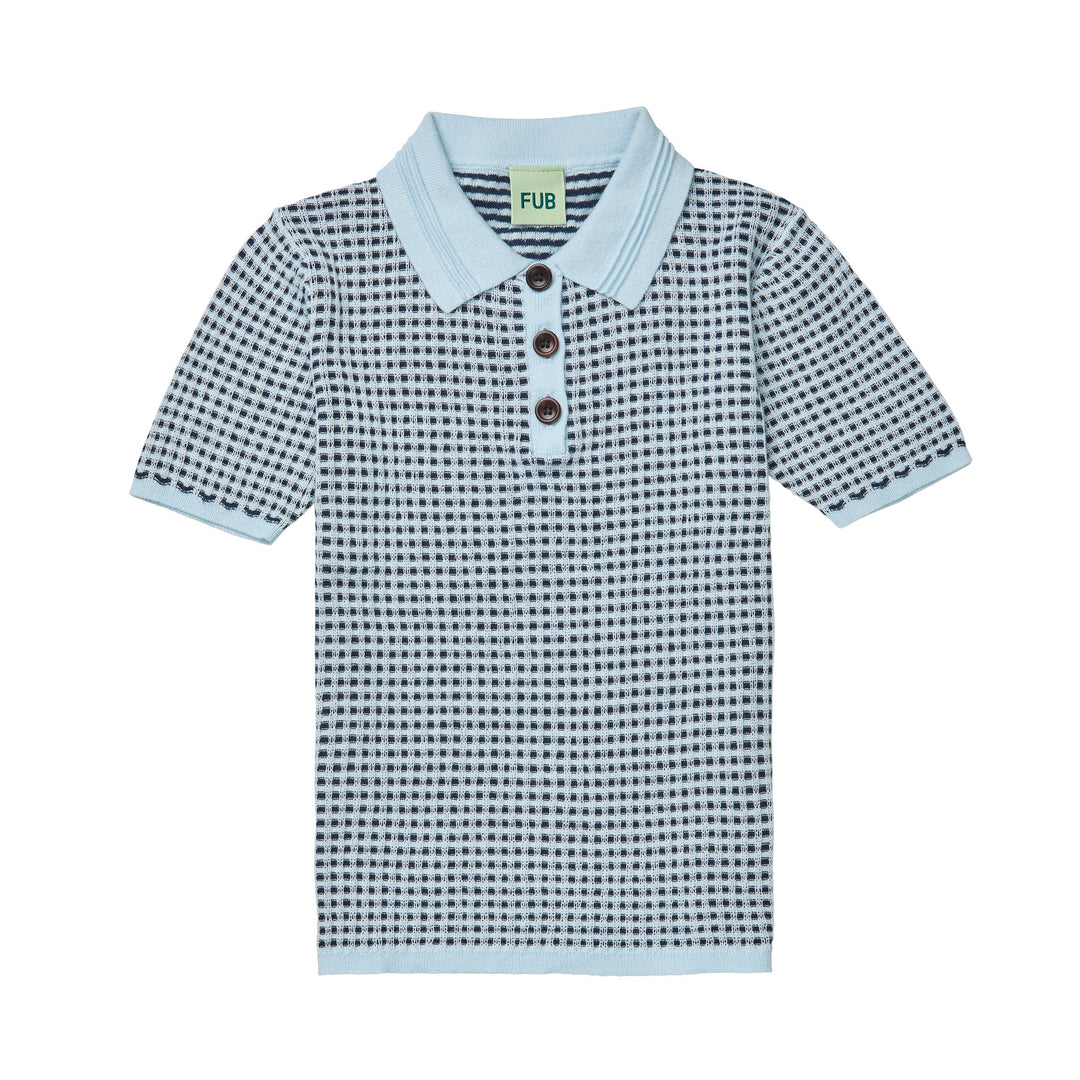 1925-POLO SHIRT-Light Blue/Dark Navy