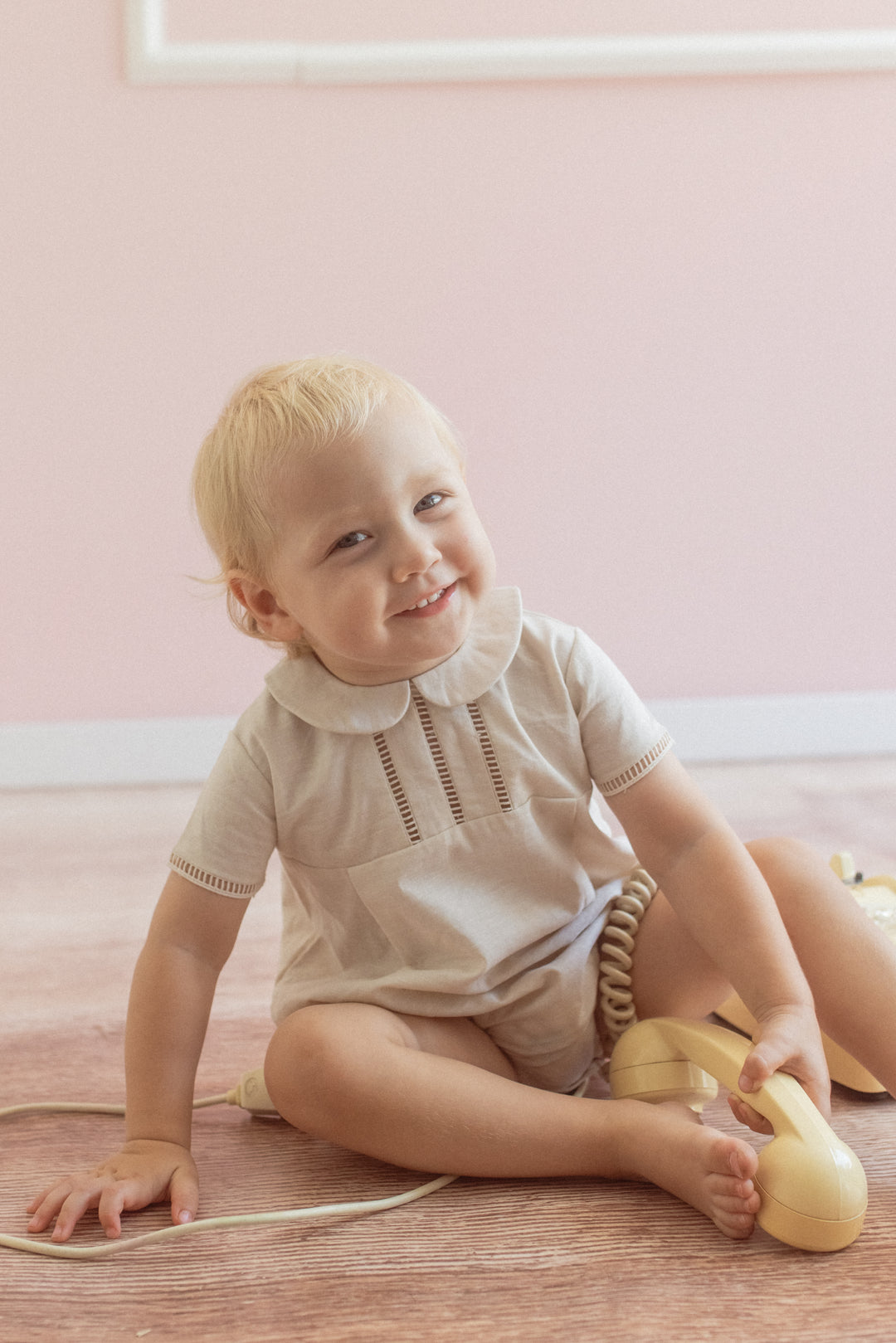 BBB240 LADDER DETAIL ROMPER-SAND