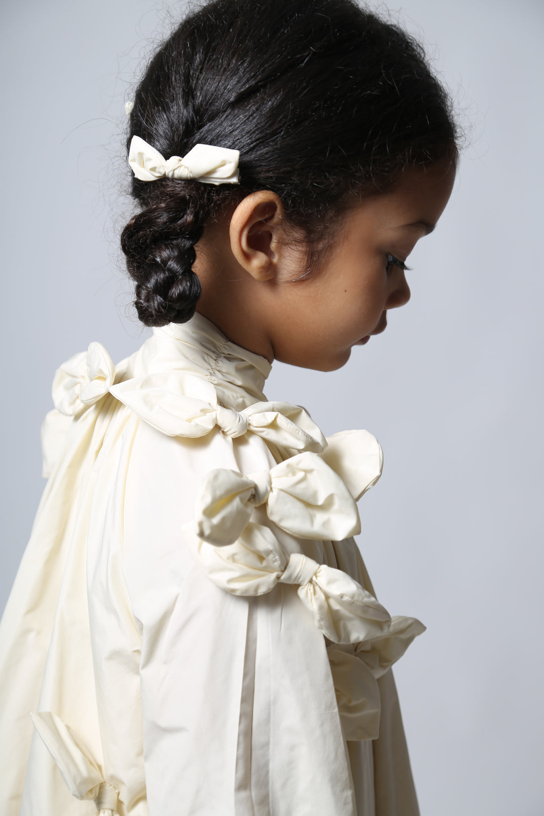DR325V-ESTELLA BOW EMBELLISHED FROCK-OPAL