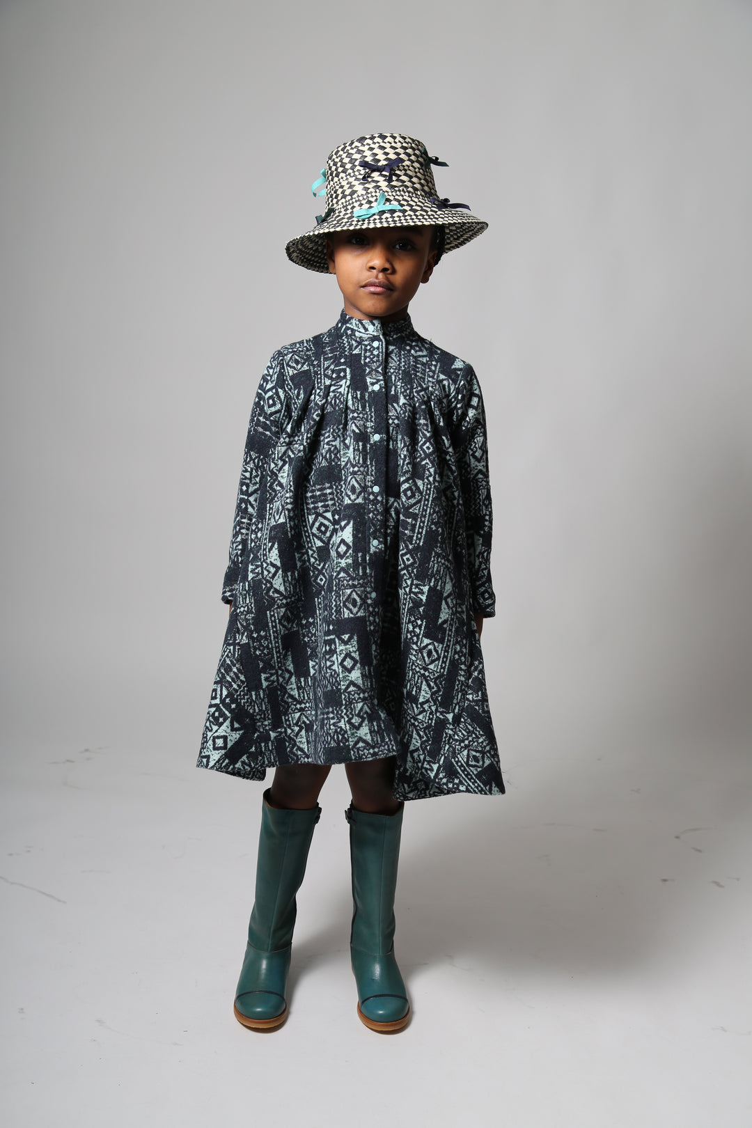 DR324S-FRIDA NIGHT SHIRT FROCK-TOPAZ MIX
