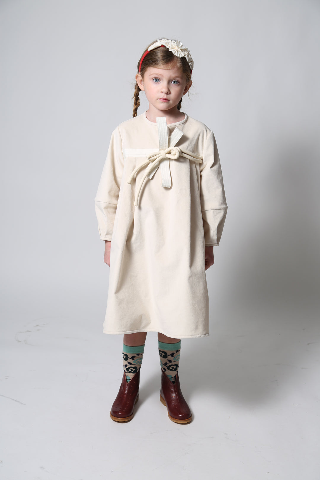 DR330V-LUNA EMPIRE WAIST FROCK-OPAL