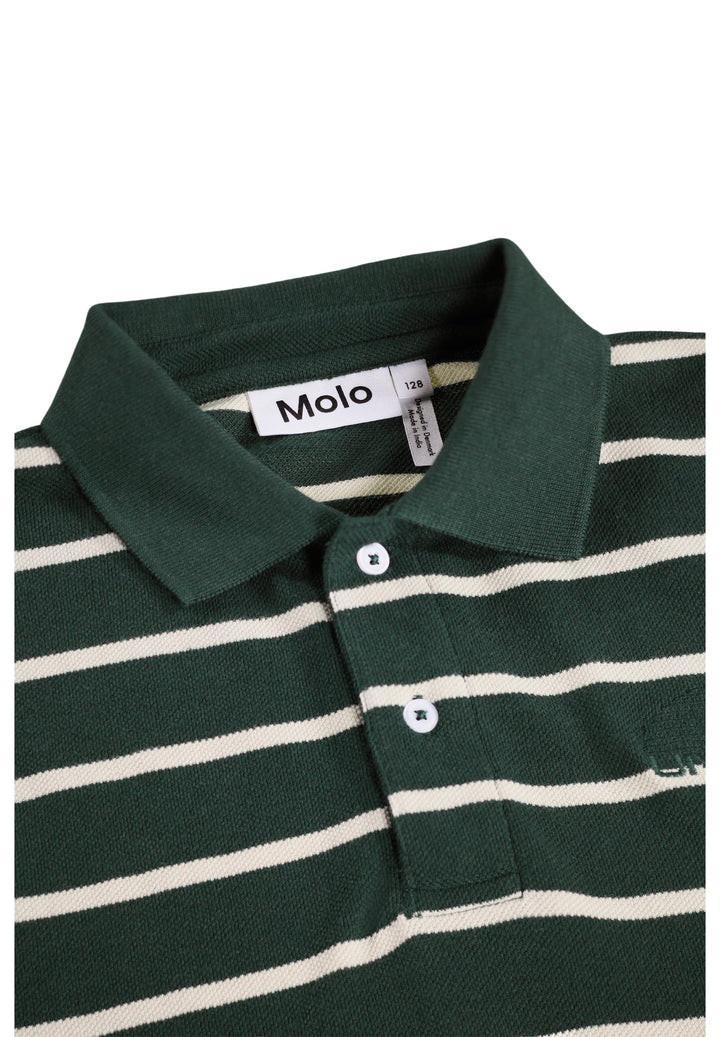 Rey Poloshirt Long sleeve - Taxus Stripe