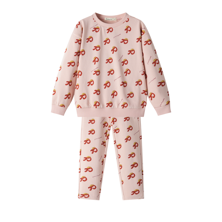 SLIPPER PRINT PAJAMA-LIGHT PINK