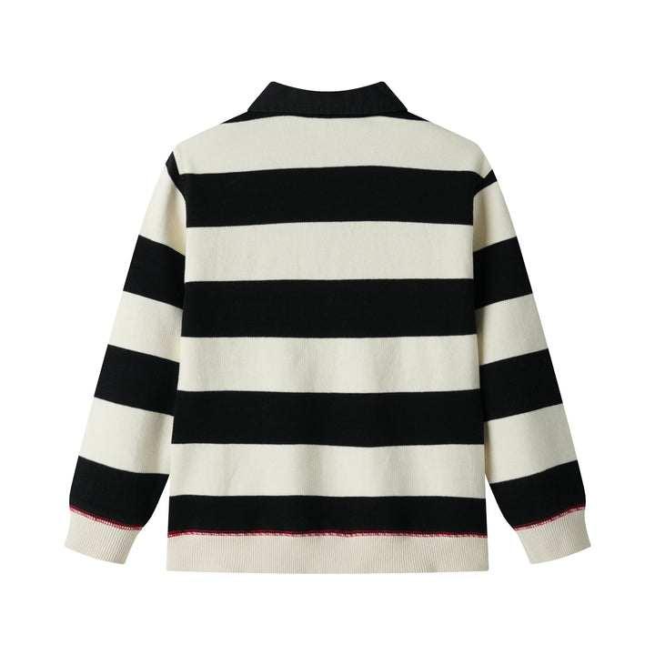 STRIPED POLO-BLACK STRIPED