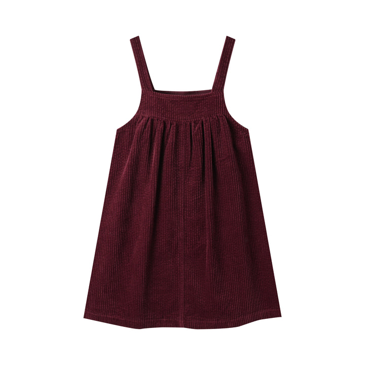 HIGH WAISTED CORDUROY JUMPER-BURGUNDY