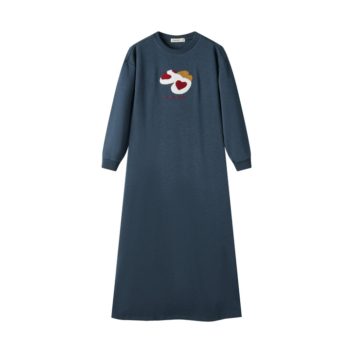 COZY SLIPPER NIGHTGOWN-INDIGO