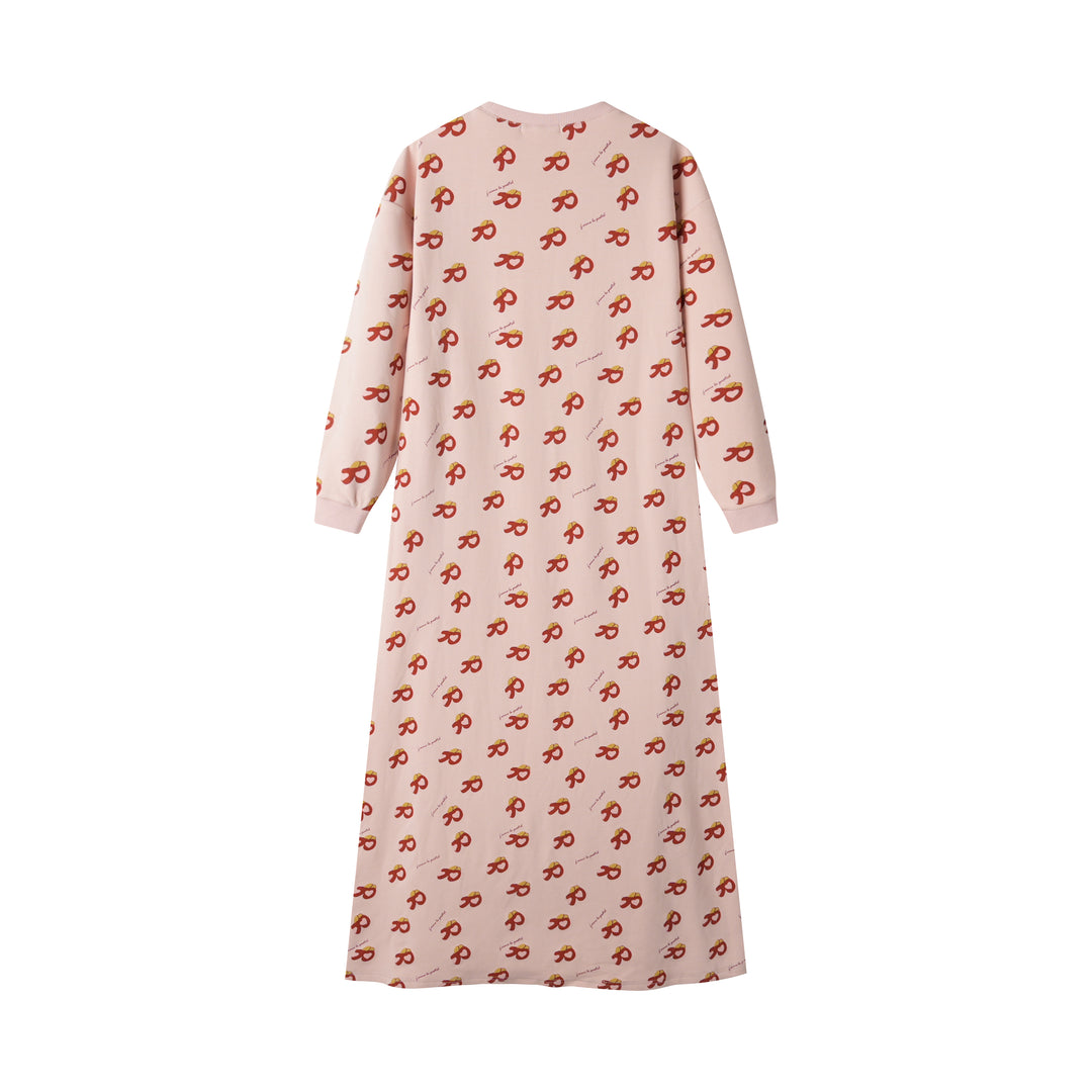 SLIPPER PRINT NIGHTGOWN-LIGHT PINK