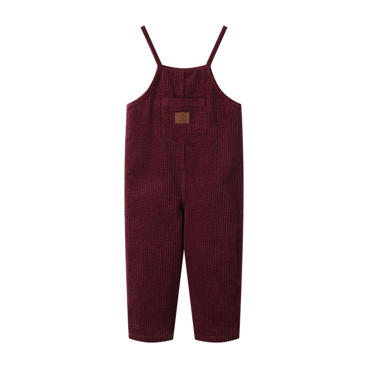 CORDUROY ROMPER WITH POCKET-BURGUNDY