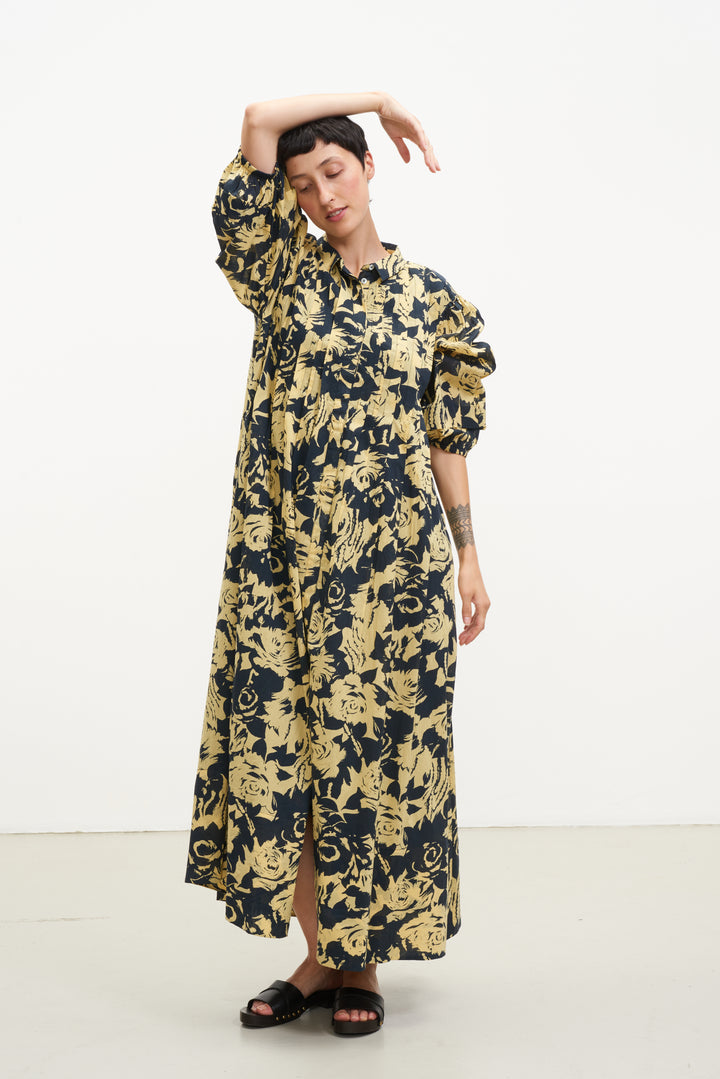 Roca TC160 Rose + Yellow Short Sleeve Long Dress