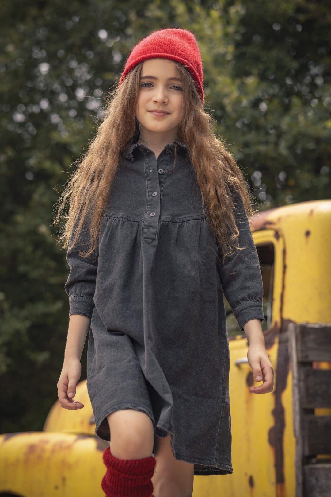 31025 Denim Shirtdress - Smoke Denim