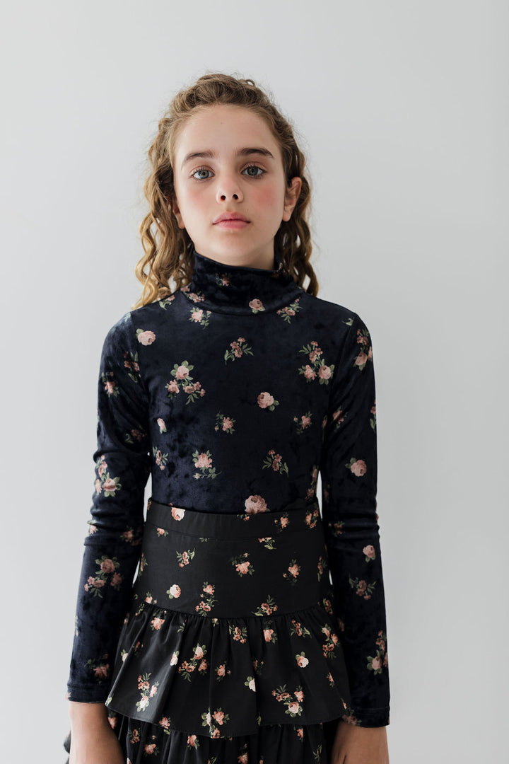 2094B-Petite Rosebud Print Top-Petite Rosebud Print
