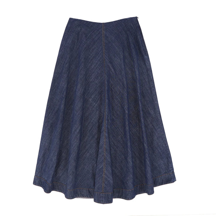 FLAIR MAXI SKIRT - DARK DENIM