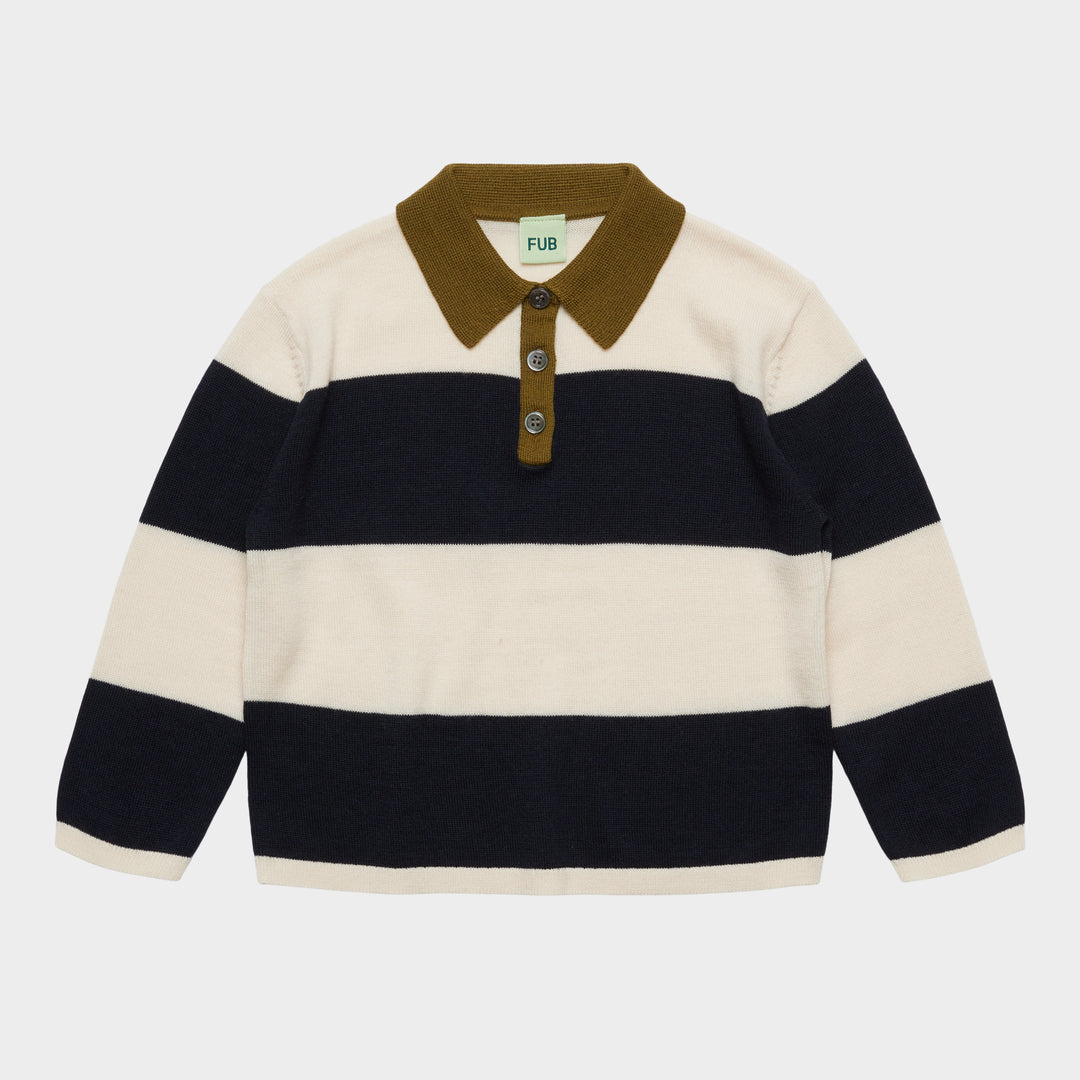 2126 STRIPED POLO - DEEP INDIGO/MOSS