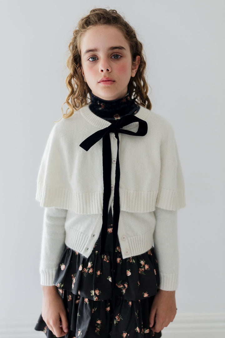 2136-Shawl Cardigan-Cream/Black