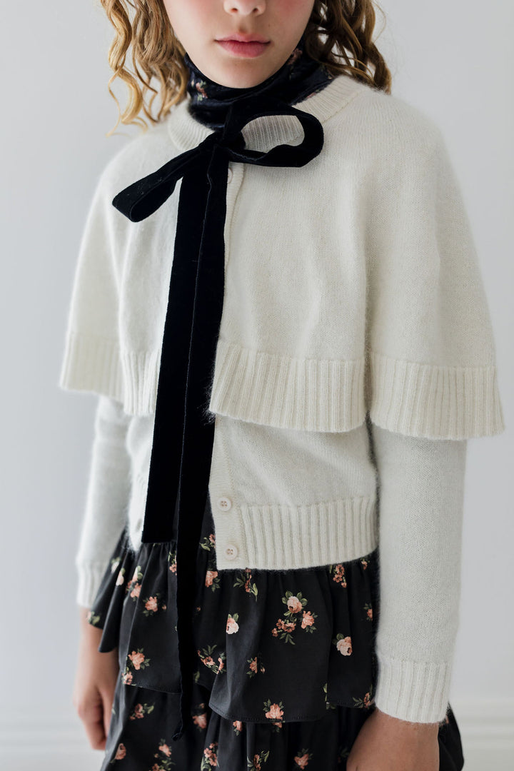 2136-Shawl Cardigan-Cream/Black