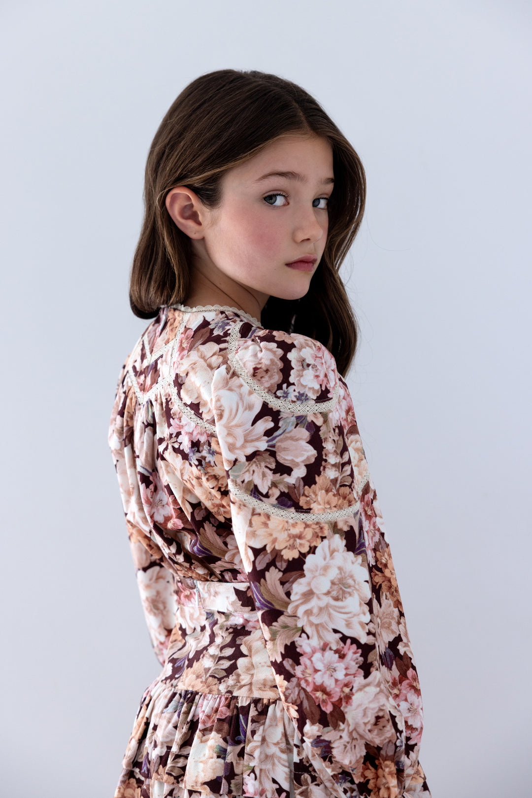 2146 Winter Bloom Print Cord Blouse - Winter Bloom