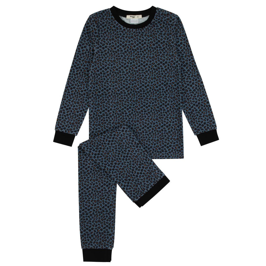 217020-170 Blue Print Leopard Loungewear Set