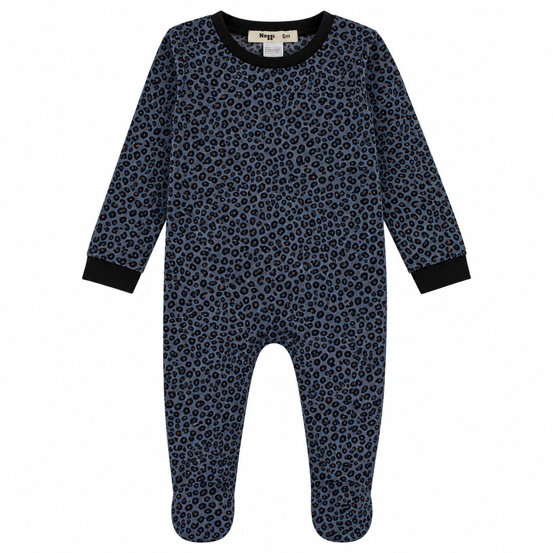 217220-170 Blue Print Leopard Footie