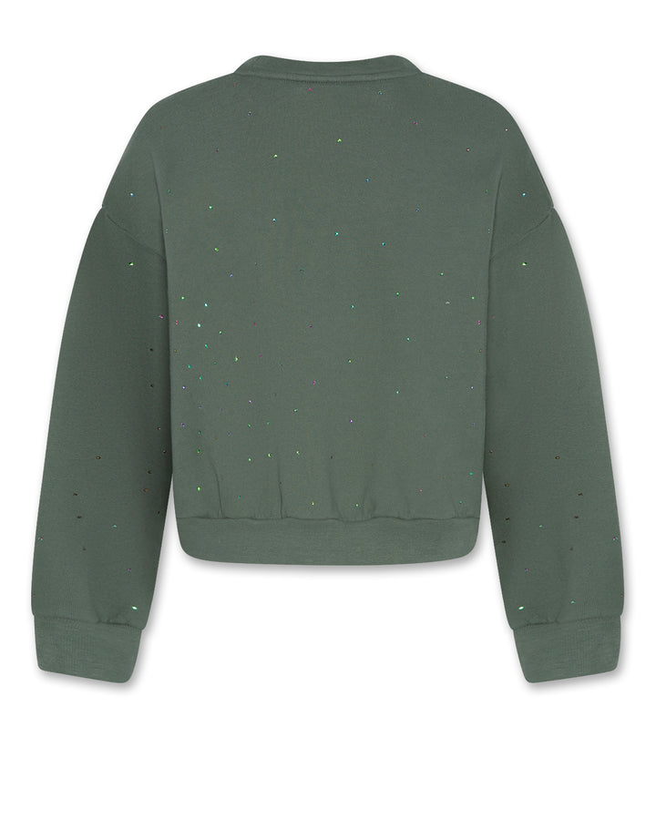 1124304 NOEMI SWEATER STRASS - FOREST