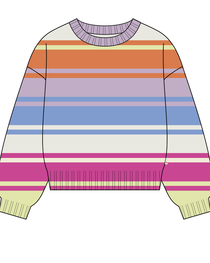 1247690 WANDA C-NECK STRIPE - MULTICOLOUR