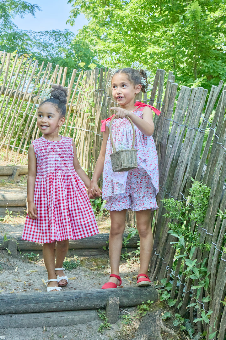 36231-TC021 DRESSES - MEDIUM RED GINGHAM