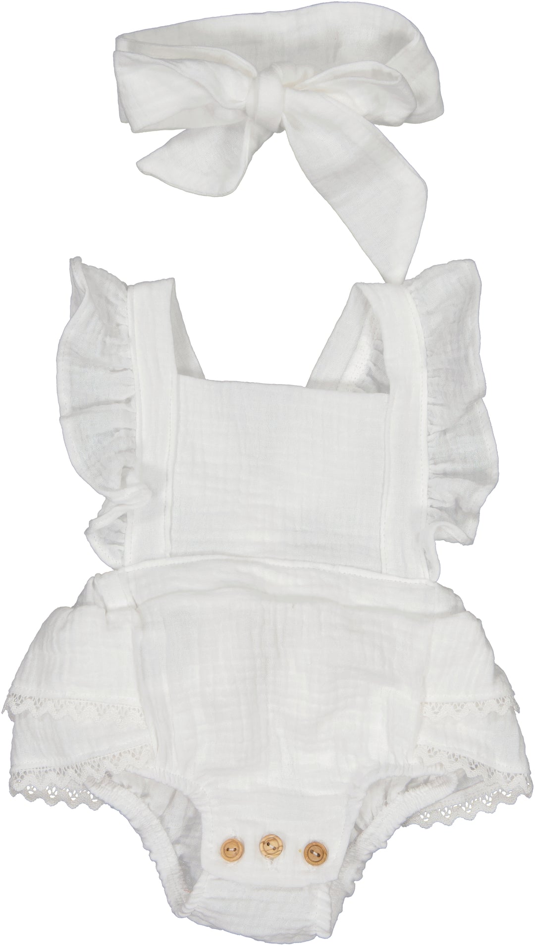 2513- CARMELA GIRL ROMPER-Crudo