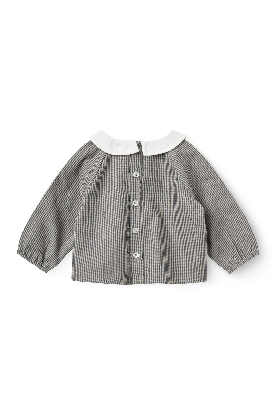 241-220-306-1 CHECK BABY SET W. EMBROIDERY - GREY CHECK COMB