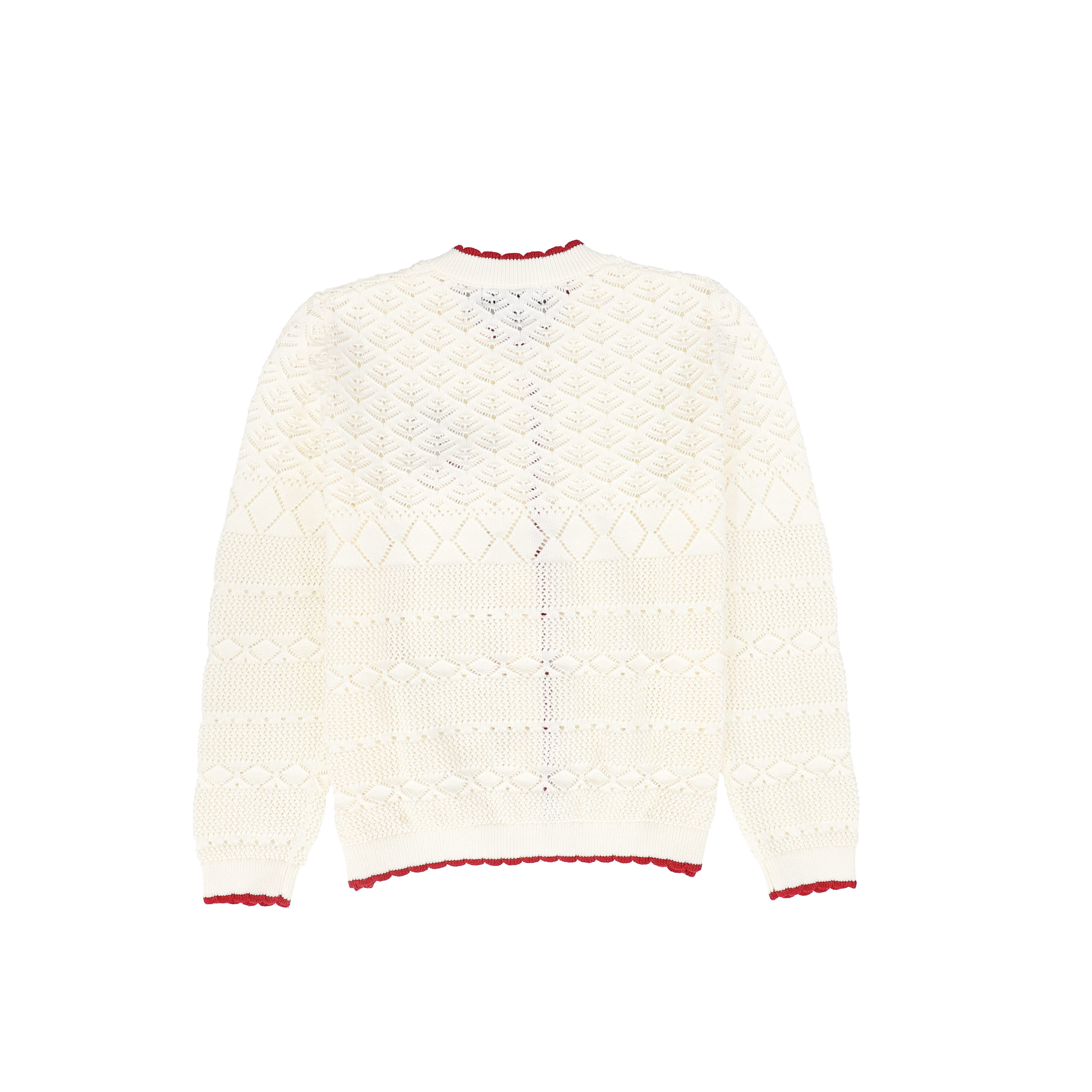 C-24456-Open Knit Scallop Trim LS Cardigan Ivory – whoopikids