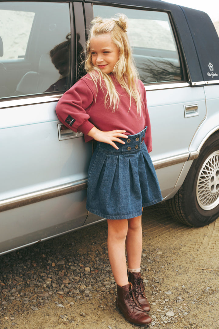 2500BL-GIRL skirt-DENIM BLUE