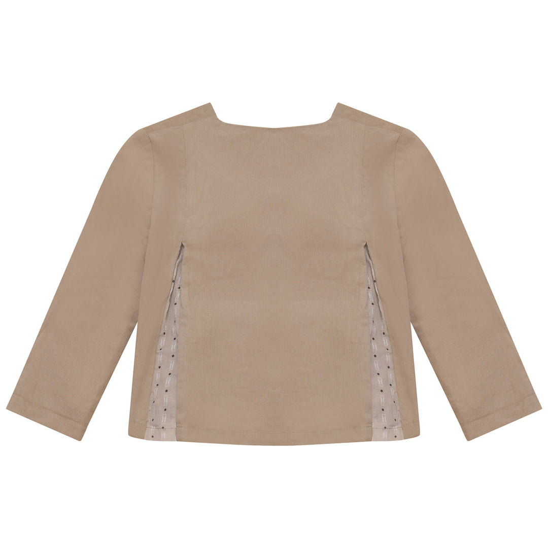 2511-BOY BLAZER W PRINT-Camel