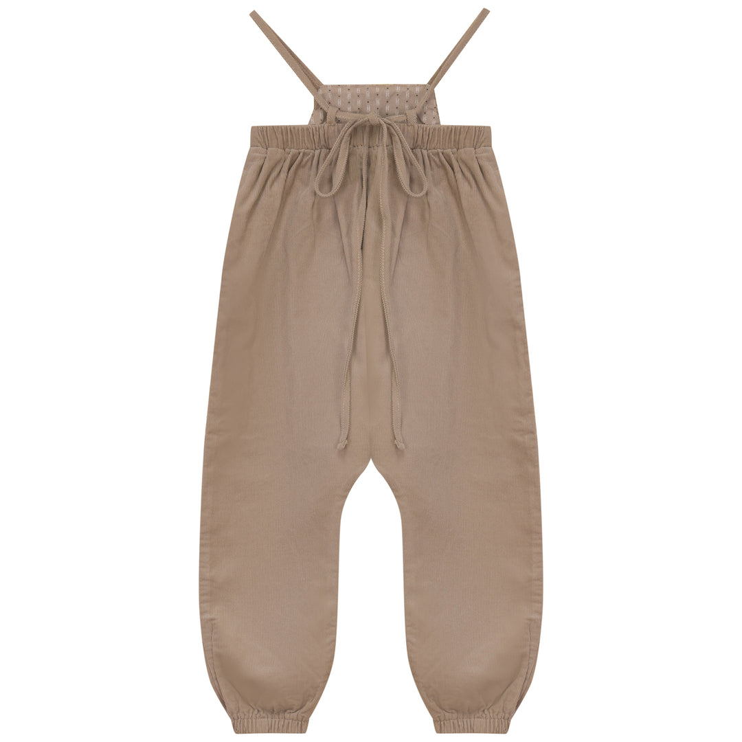 2512CA-BB GIRL ROMPER W SMOCKING-CAMEL