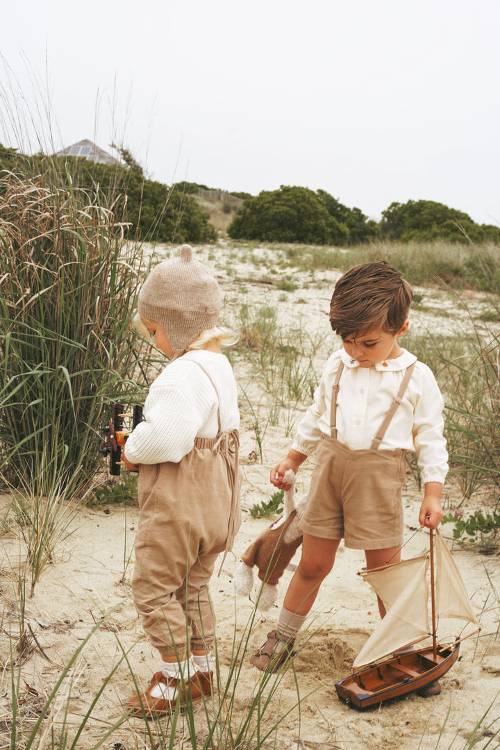 2517CA-BB BOY CORDUROY ROMPER-CAMEL