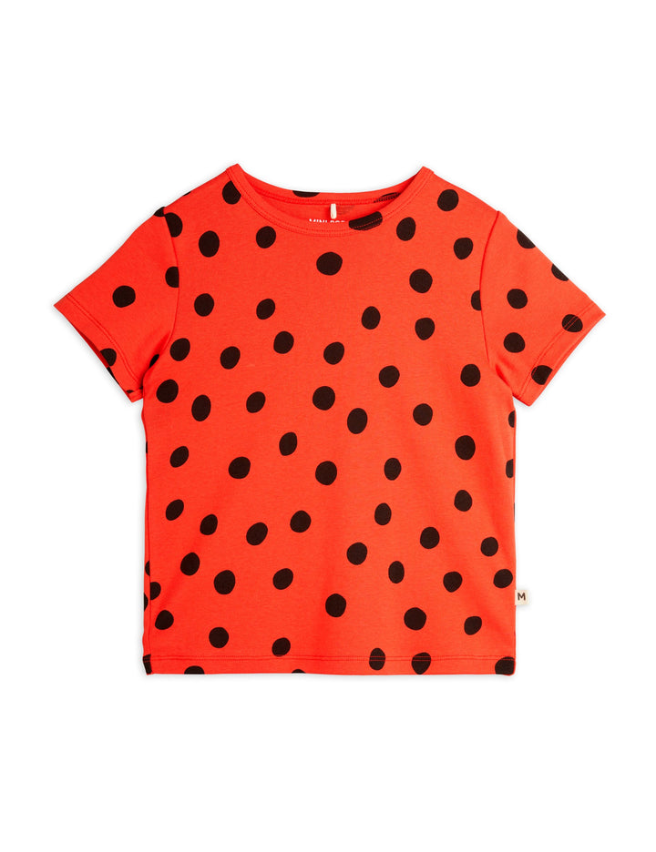 DOTS AOP SS TEE-Red