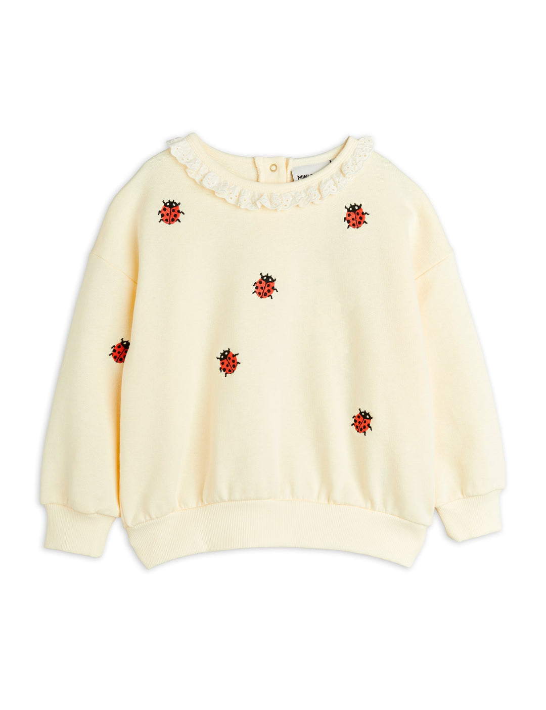 LADYBUGS EMB LACE SWEATSHIRT-Off White