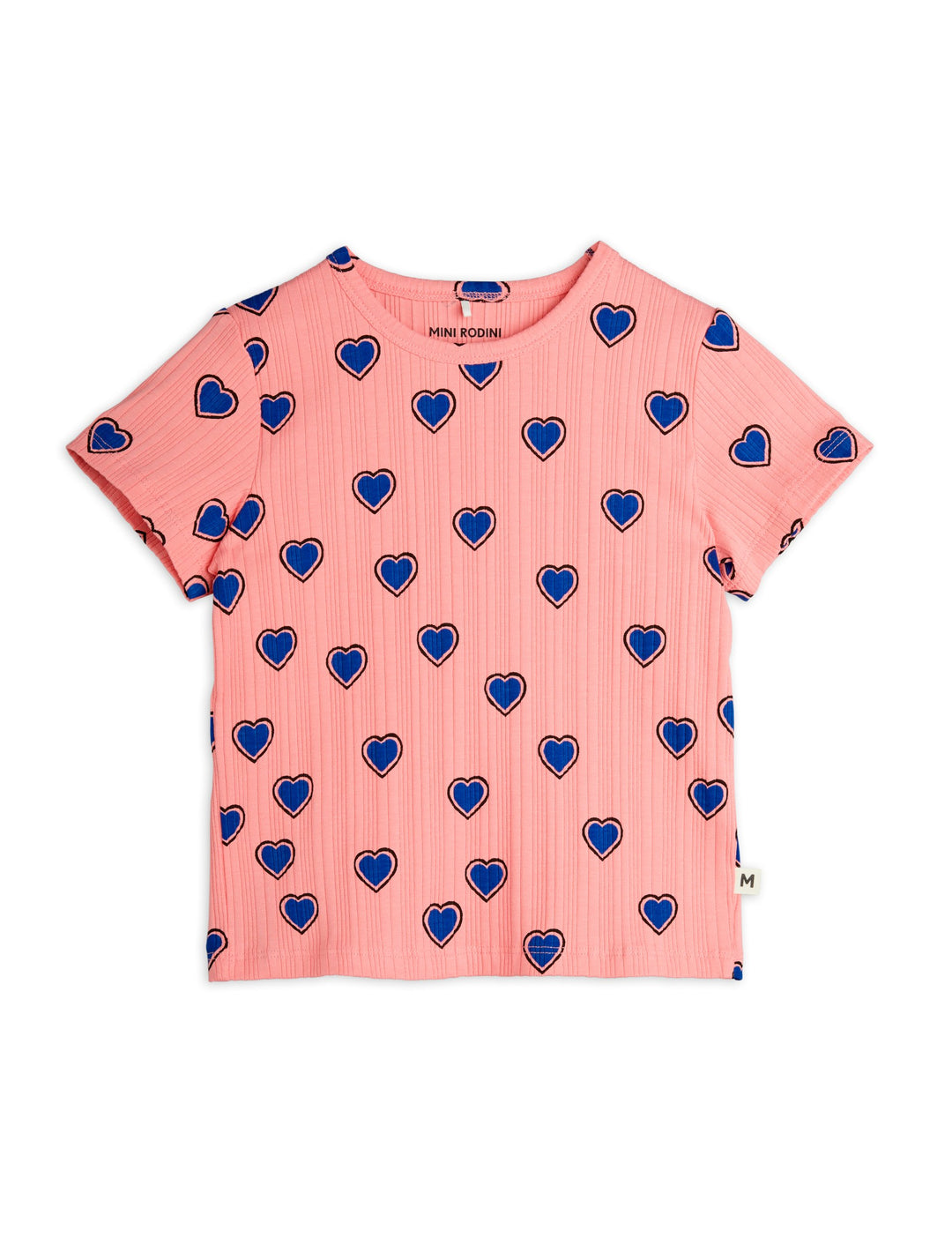 OUTLINED HEARTS AOP SS TEE-Pink