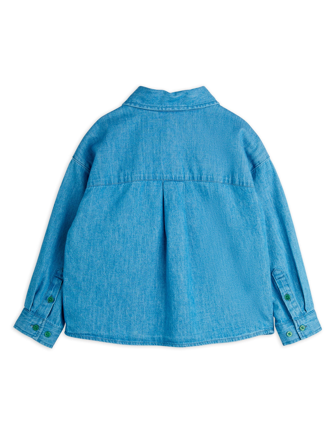 NOTE EMB LIGHTWEIGHT DENIM LS SHIRT-Blue