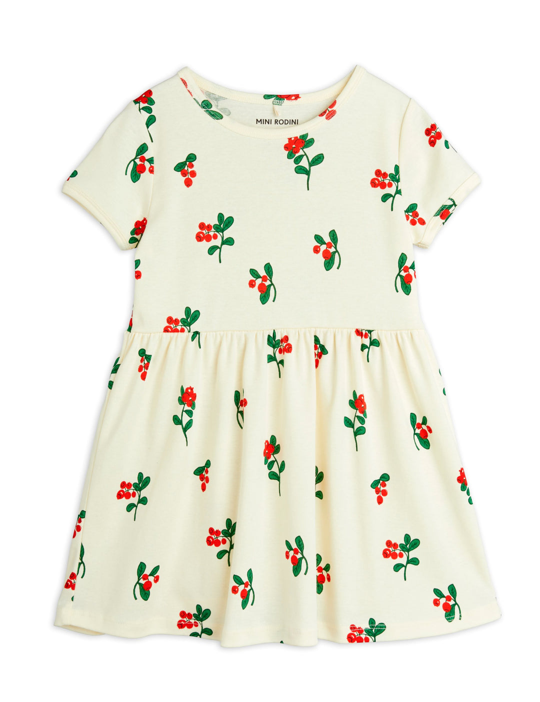 LINGONBERRIES AOP SS DRESS-Off White