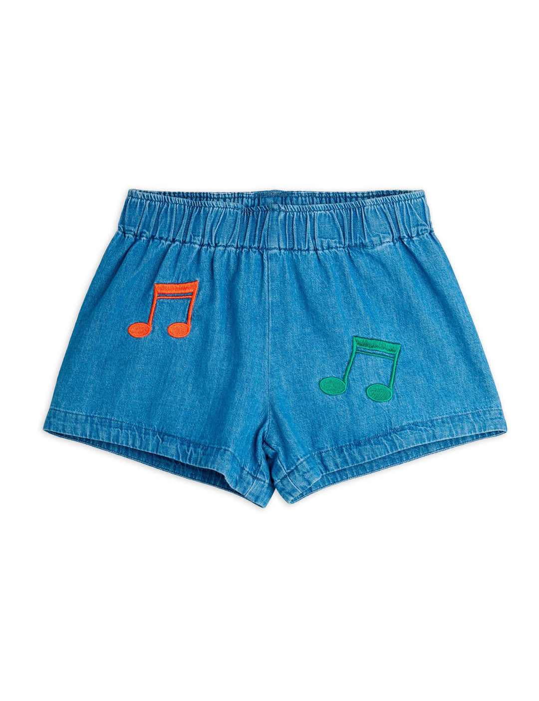 NOTE EMB LIGHTWEIGHT DENIM SHORTS-Blue