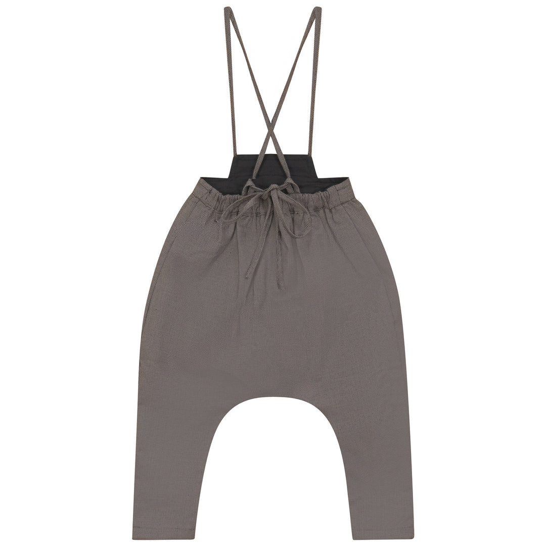 2523BR-BB GIRL TWEED ROMPER-BROWN
