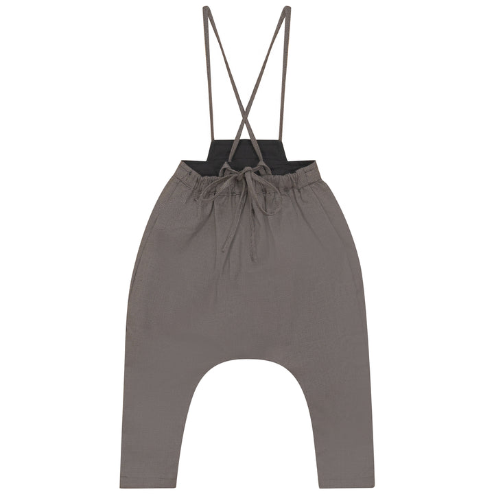 2523BR-BB GIRL TWEED ROMPER-BROWN