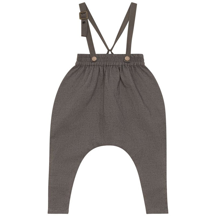 2524BR-BB BOY TWEED ROMPER-BROWN