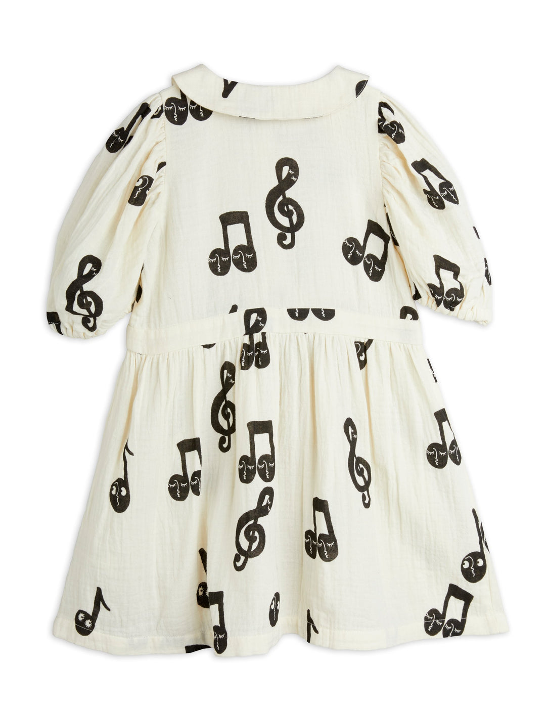 NOTE AOP MUSLIN SS DRESS-White