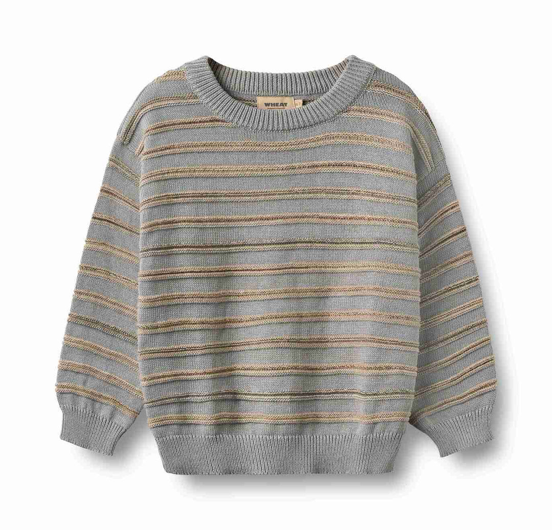 2534-560 JACQUARD PULLOVER HARLOW - SLIGHTLY BLUE STRIPE