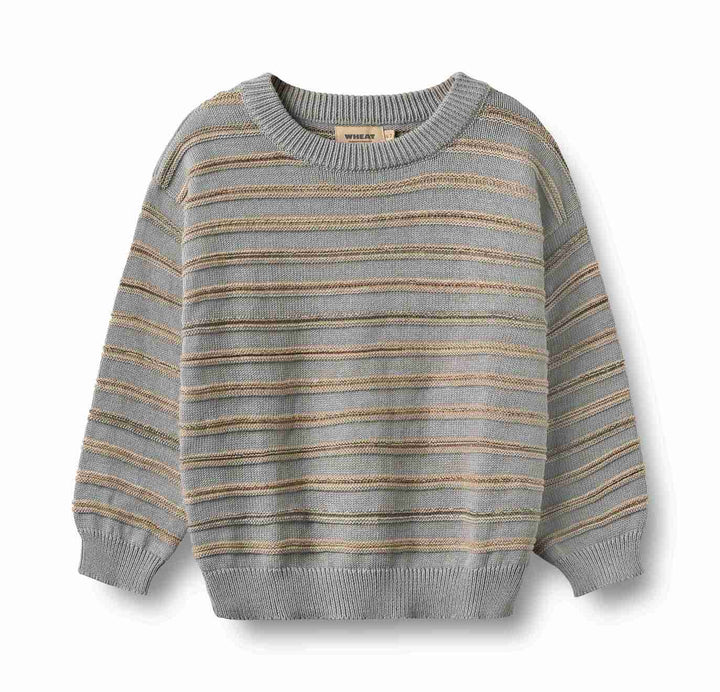 2534-560 JACQUARD PULLOVER HARLOW - SLIGHTLY BLUE STRIPE